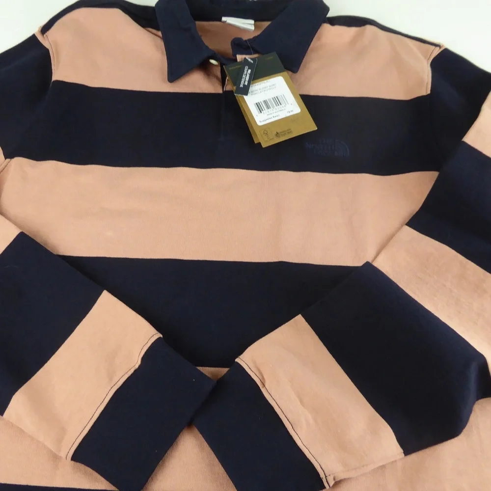 The North Face Berkeley Long Sleeve Striped Rugby Shirt NWT Relaxed Fit - Picture 8 of 8